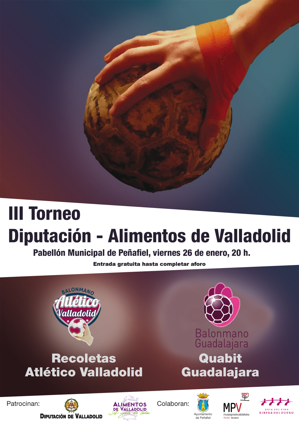 El Recoletas Atlético Valladolid y Quabit Guadalajara disputan el III Torneo Diputación - Alimentos de Valladolid en Peñafiel 